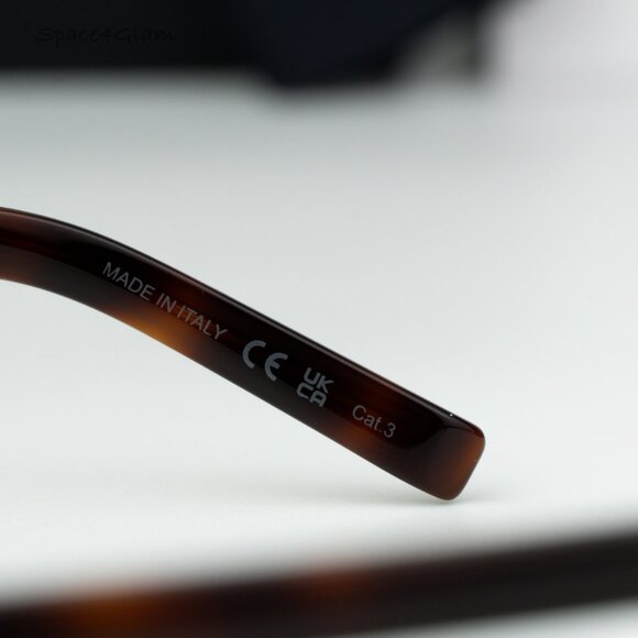 BRAND NEW Saint Laurent SL751 JEANNE 003 Dark Havana Grey Oval Unisex Sunglasses - Picture 9 of 13